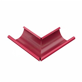Угол желоба наружный 90 градусов Металл Профиль Foramina PUR D125 RAL 3005 Красное вино